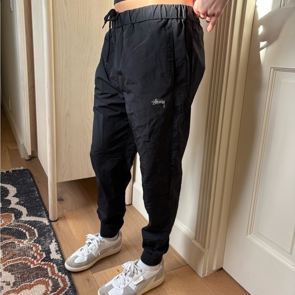 STÜSSY YsK Black Nylon Jogger Track Pants w/ Mesh Size Small - Picture 3 of 15